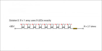 Diagrama de conexión 1x9 LED