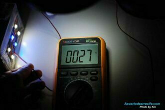 Medición de temperatura en un mini módulo de iluminación LED